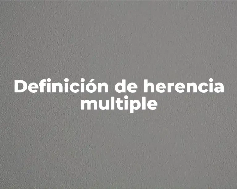 Definición de herencia multiple