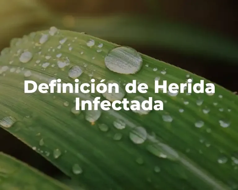 Definición de Herida Infectada