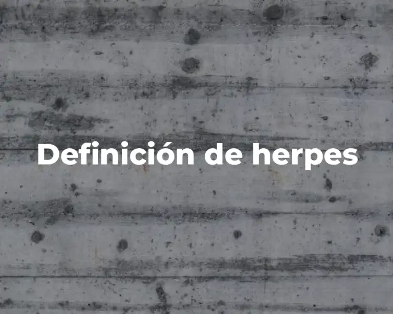 Definición de herpes