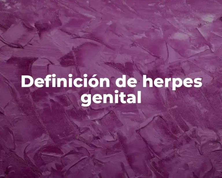 Definición de herpes genital