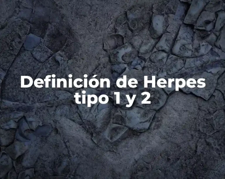 Definición de Herpes tipo 1 y 2