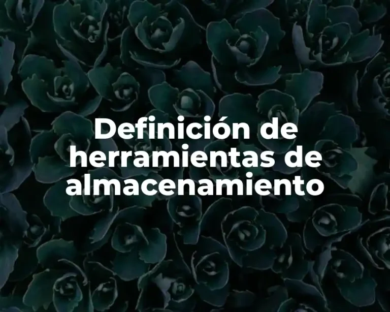 Definición de herramientas de almacenamiento