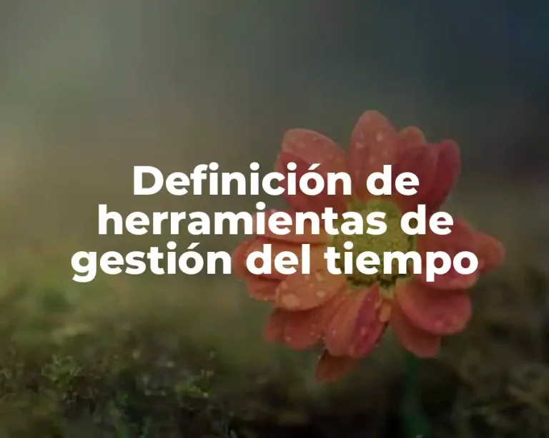 Definición de herramientas de gestión del tiempo