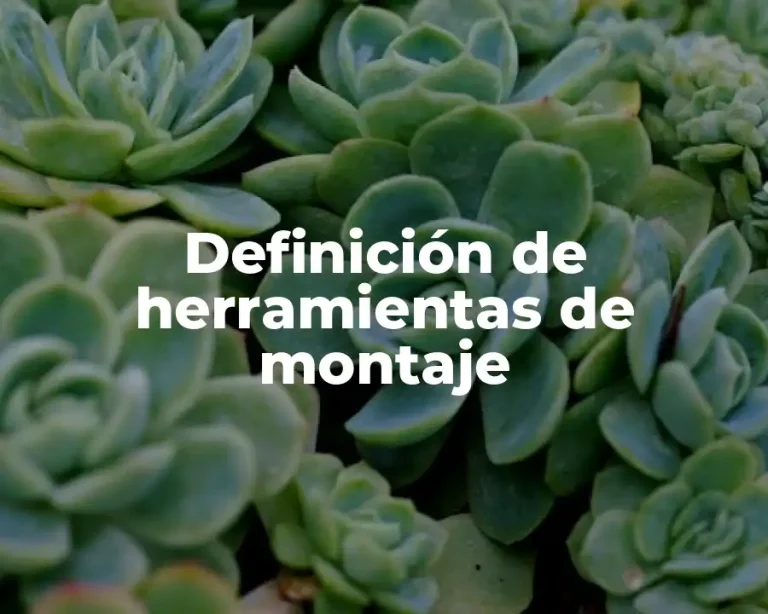 Definición de herramientas de montaje