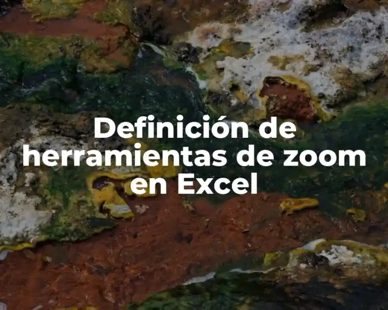 Definición de herramientas de zoom en Excel