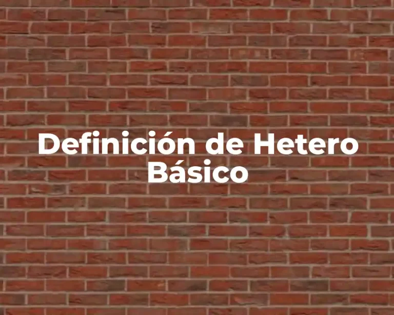 Definición de Hetero Básico