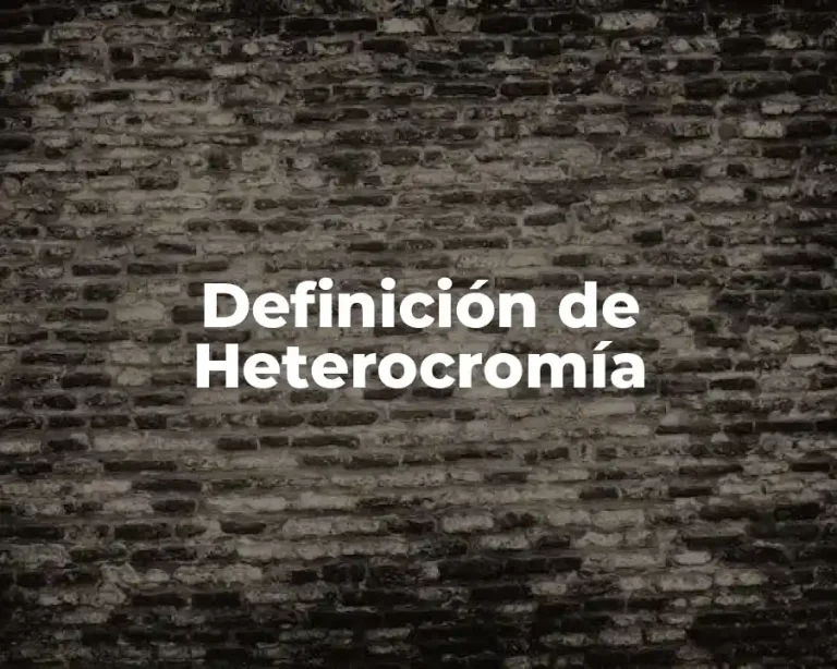 Definición de Heterocromía