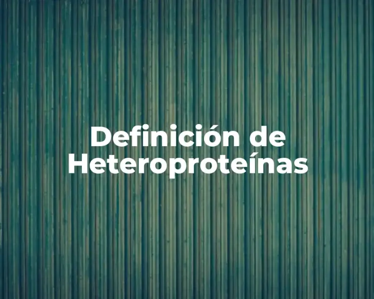 Definición de Heteroproteínas
