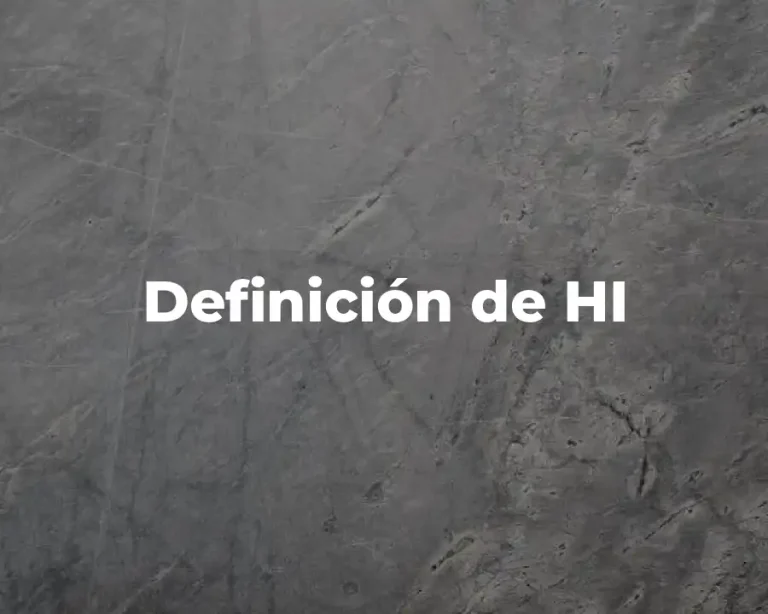 Definición de HI
