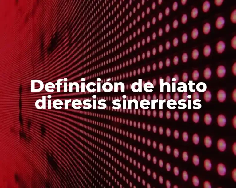 Definición de hiato dieresis sinerresis