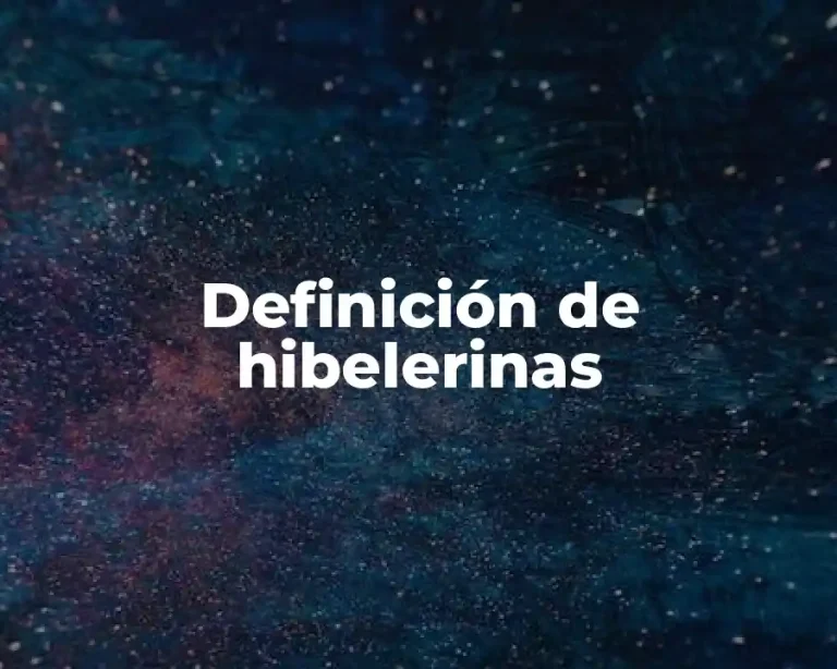 Definición de hibelerinas