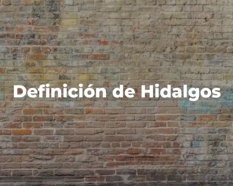 Definición de Hidalgos