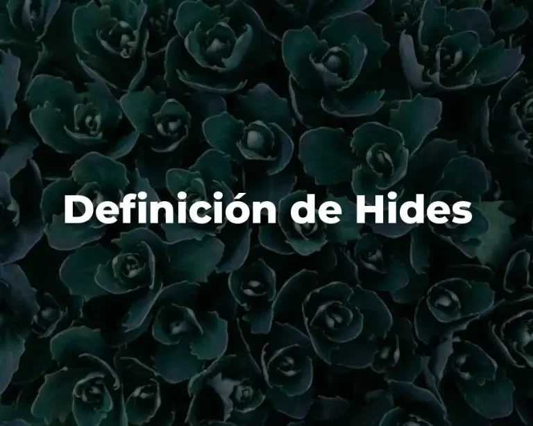 Definición de Hides