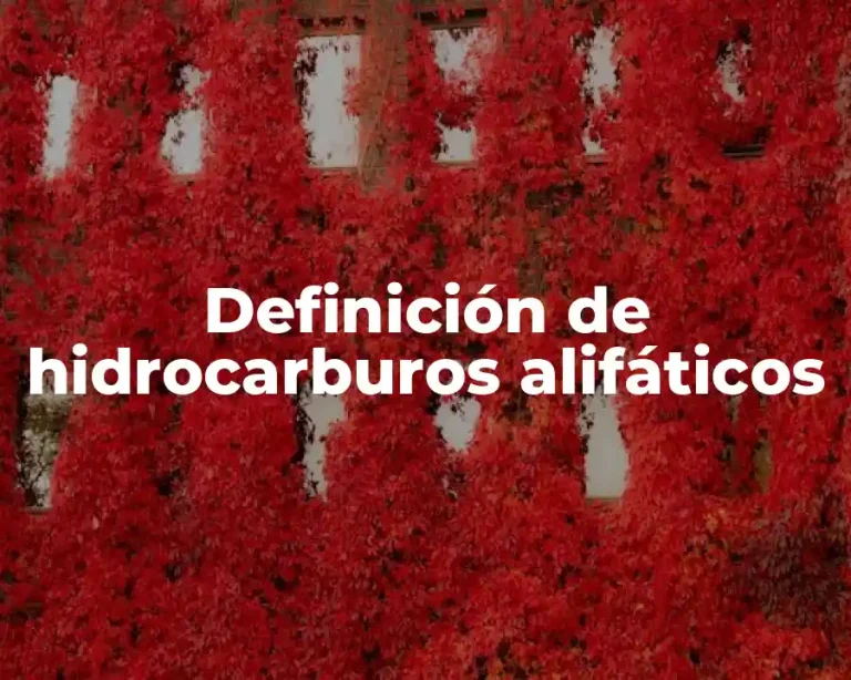 Definición de hidrocarburos alifáticos