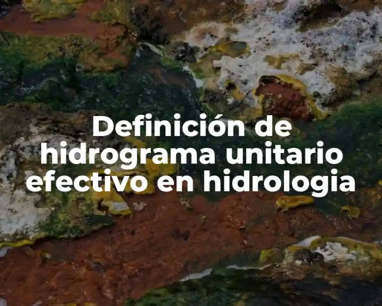 Definición de hidrograma unitario efectivo en hidrologia