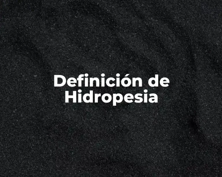 Definición de Hidropesia