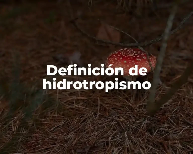 Definición de hidrotropismo