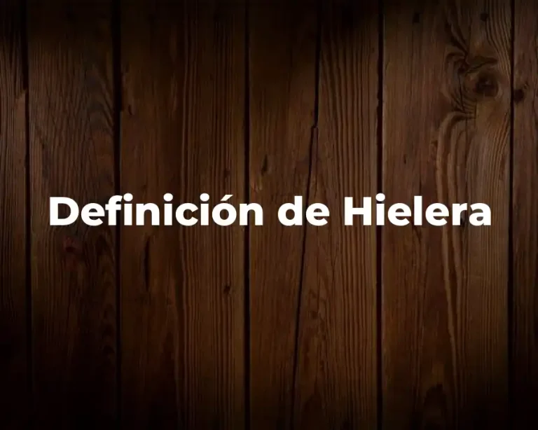 Definición de Hielera