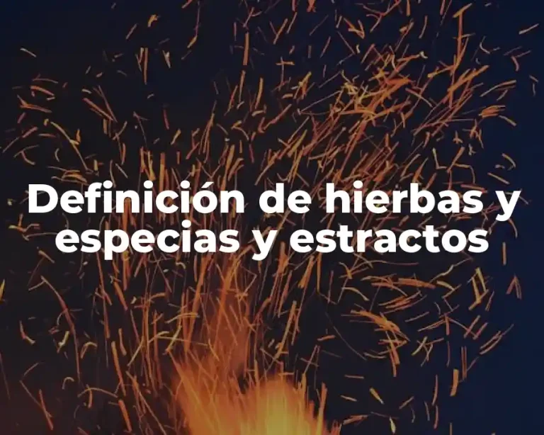 Definición de hierbas y especias y estractos