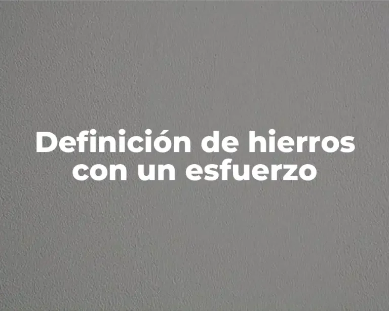 Definición de hierros con un esfuerzo