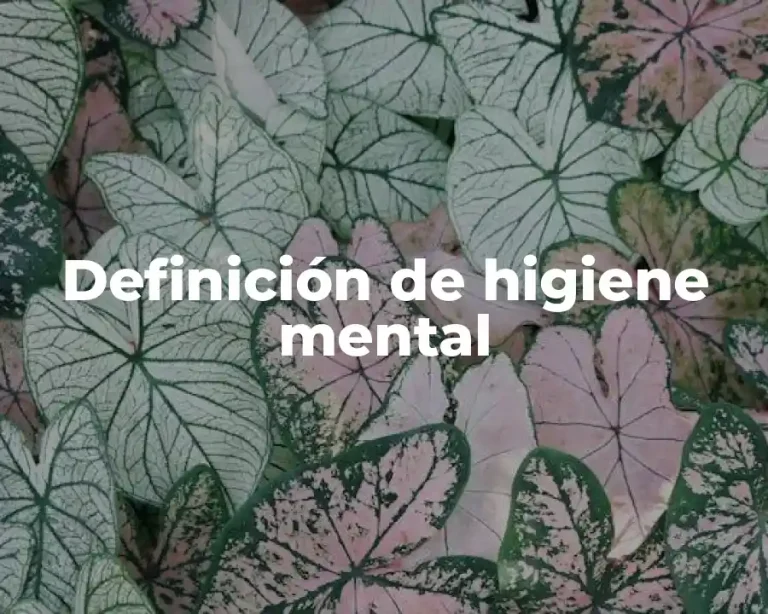 Definición de higiene mental
