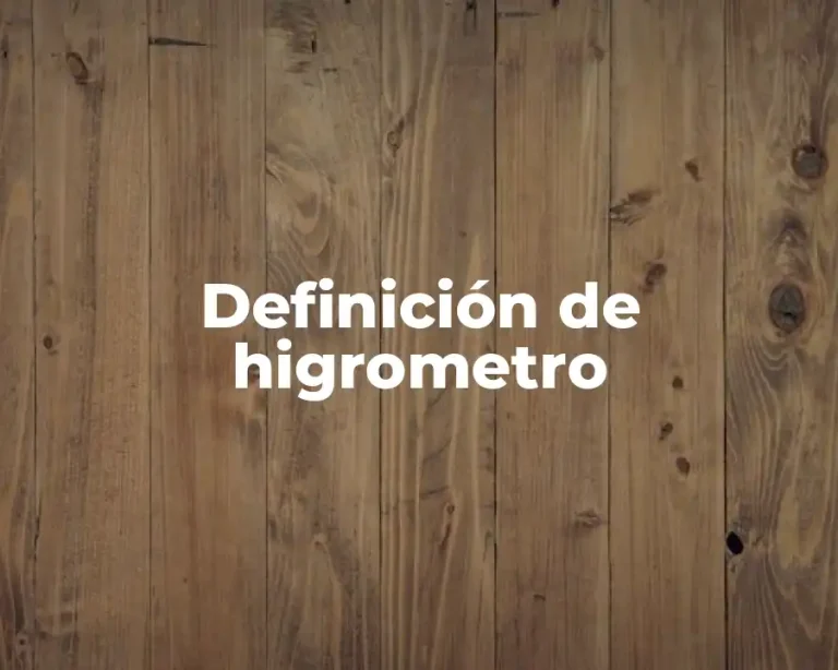 Definición de higrometro