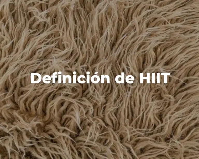 Definición de HIIT