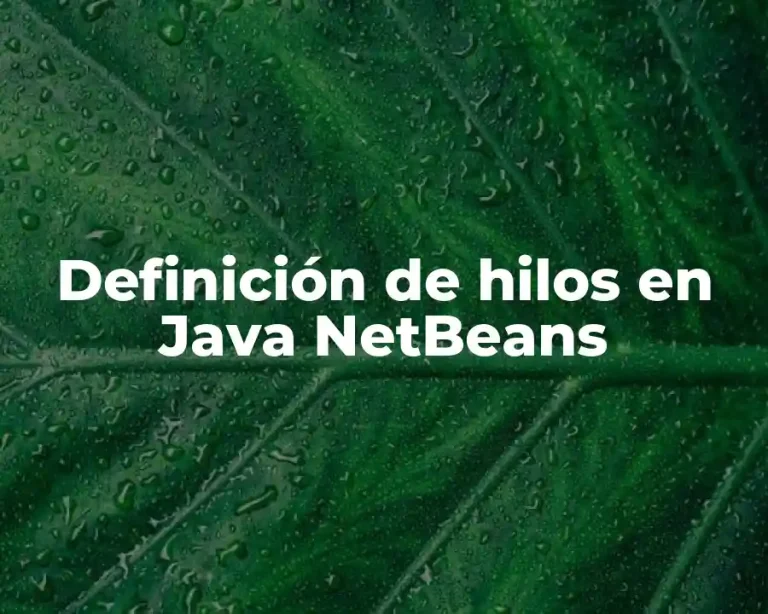 Definición de hilos en Java NetBeans