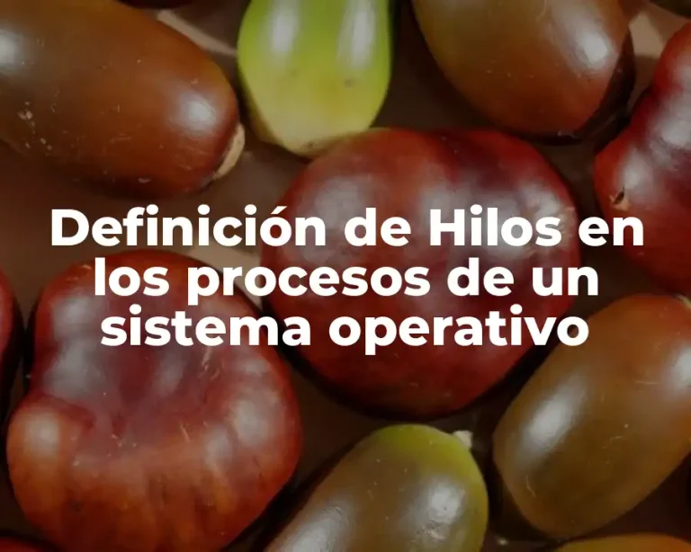 Definición de Hilos en los procesos de un sistema operativo