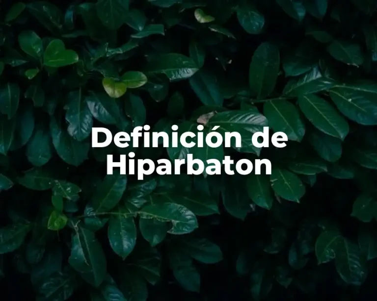 Definición de Hiparbaton