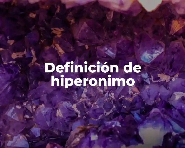 Definición de hiperonimo