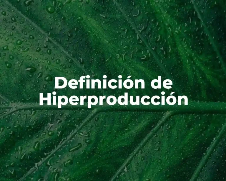 Definición de Hiperproducción