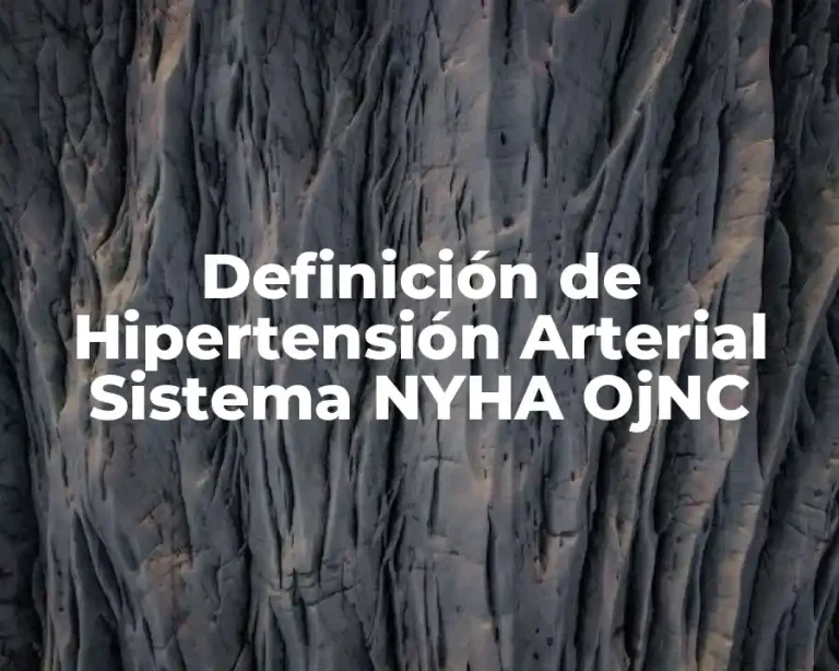 Definición de Hipertensión Arterial Sistema NYHA OjNC