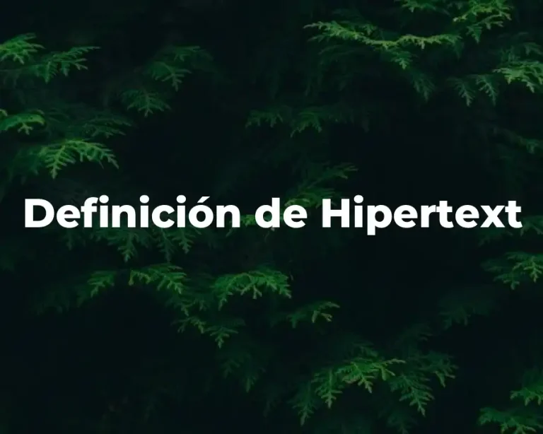 Definición de Hipertext