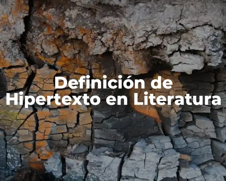 Definición de Hipertexto en Literatura