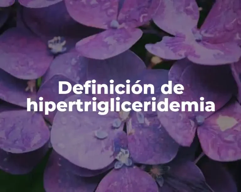 Definición de hipertrigliceridemia