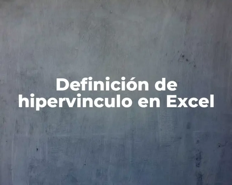 Definición de hipervinculo en Excel