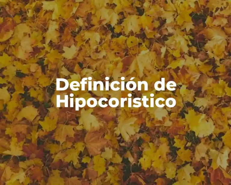 Definición de Hipocoristico