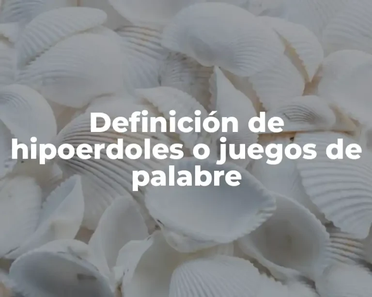 Definición de hipoerdoles o juegos de palabre