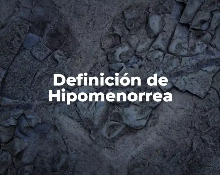 Definición de Hipomenorrea