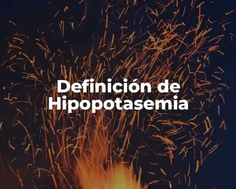 Definición de Hipopotasemia