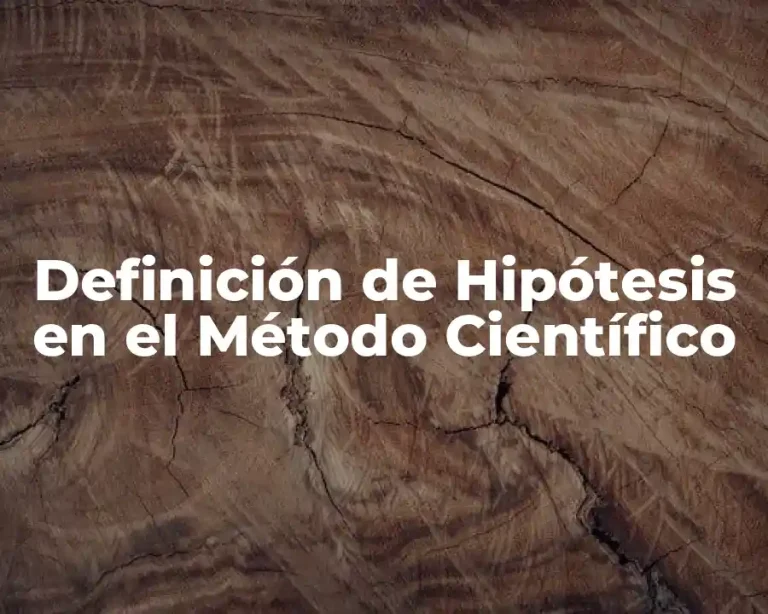 Definición de Hipótesis en el Método Científico