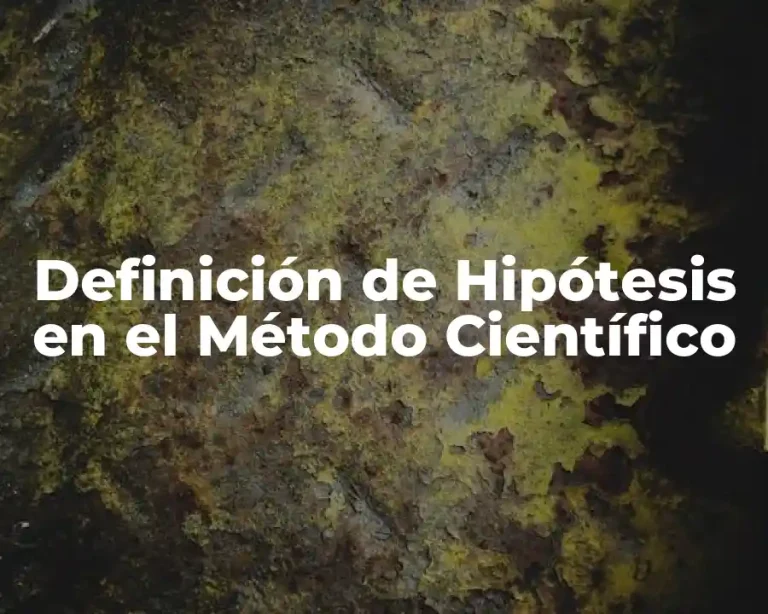 Definición de Hipótesis en el Método Científico