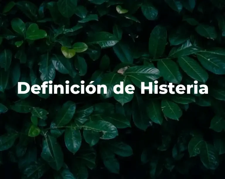 Definición de Histeria