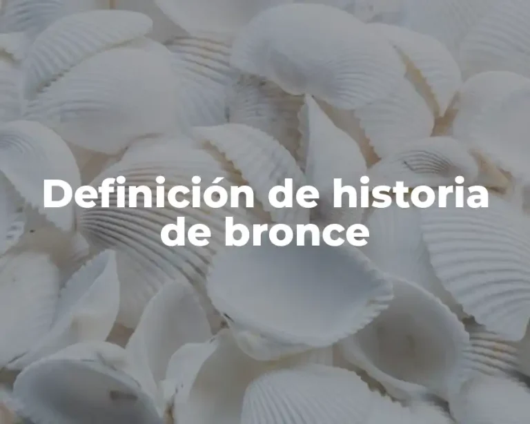 Definición de historia de bronce