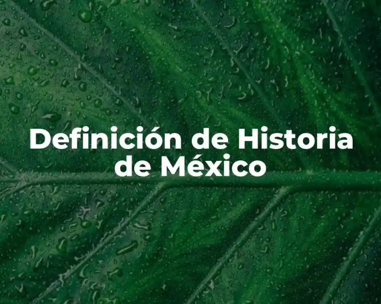 Definición de Historia de México