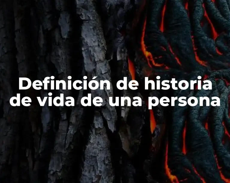Definición de historia de vida de una persona
