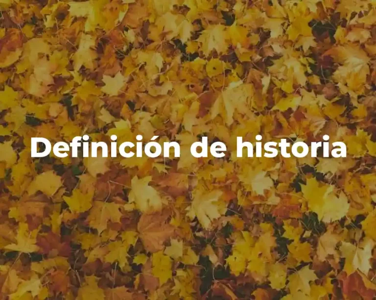 Definición de historia