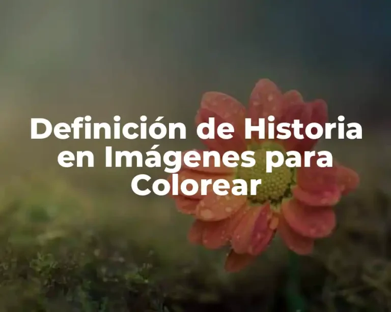 Definición de Historia en Imágenes para Colorear