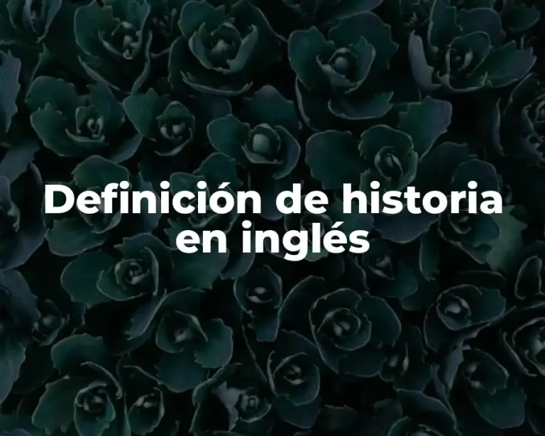 Definición de historia en inglés